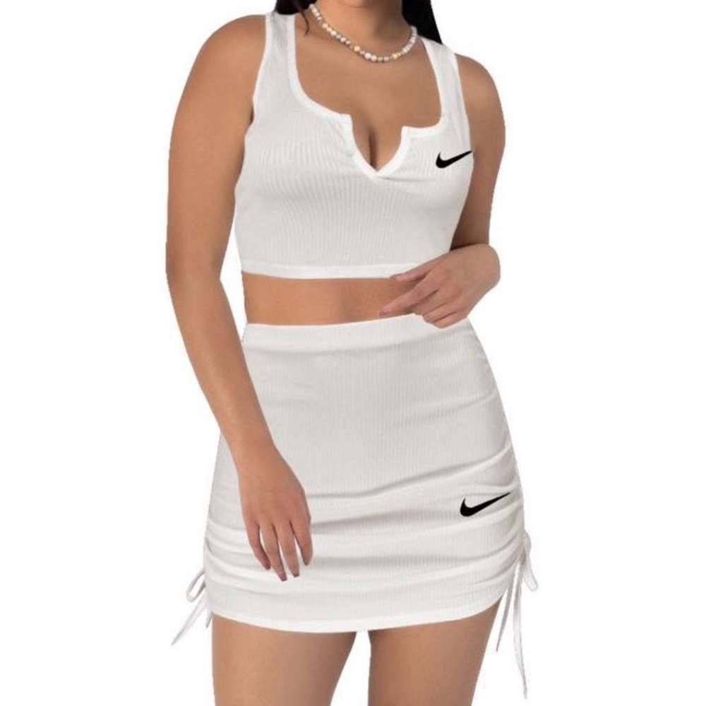 Swoosh check mark
Two-piece summer skirt set